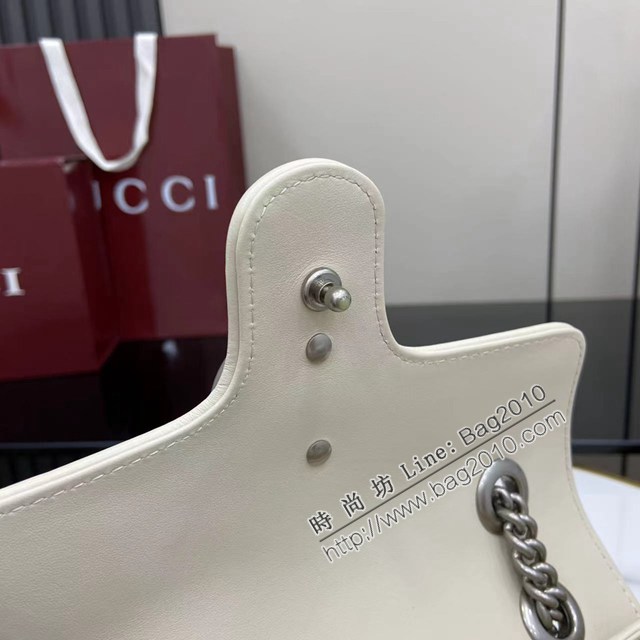 Gucci專櫃古馳最新款Marmont系列絎縫迷你手袋原廠皮鏈條女士挎包 jh2970型號：446744
